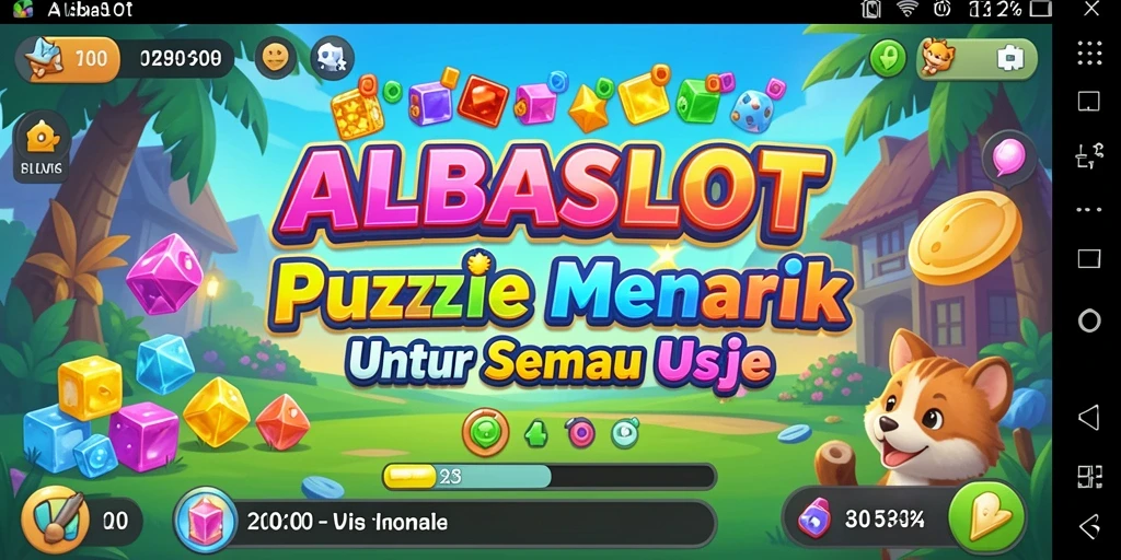 Screenshot utama ALBASLOT menampilkan gameplay Puzzle yang menyenangkan.
