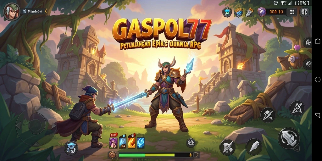 Tangkapan layar GASPOL77 menampilkan pertarungan RPG yang mendebarkan.