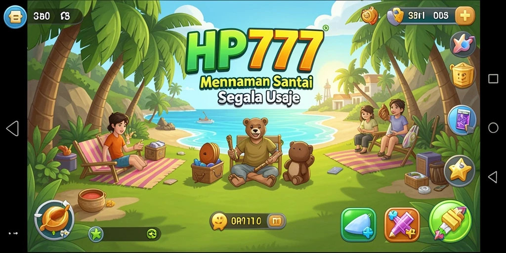 Screesnhot gameplay HP777 yang menampilkan suasana permainan santai.