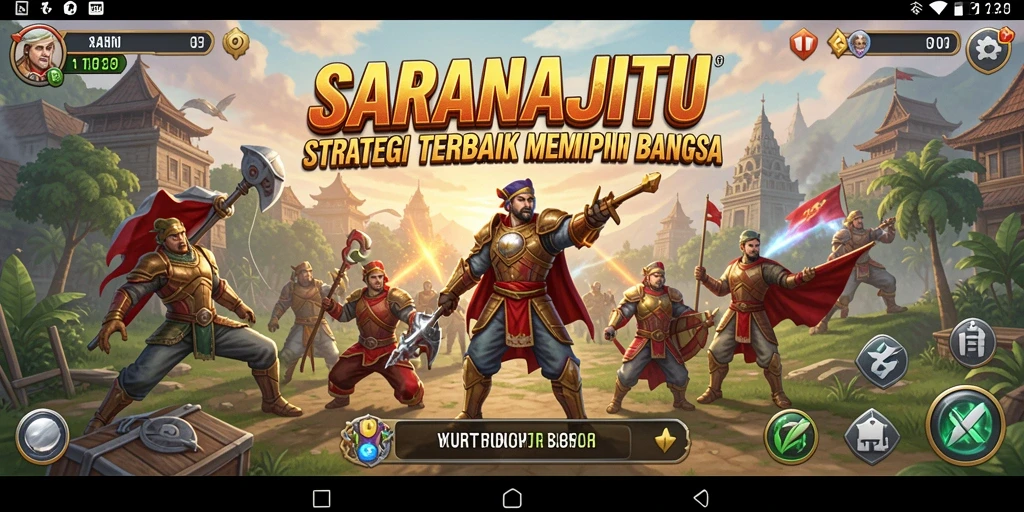 Screenshot gameplay SARANAJITU menampilkan pertempuran strategis yang mendebarkan.