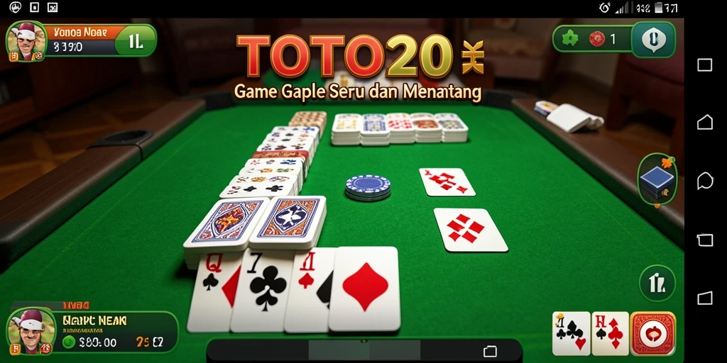 Tampilan gameplay seru TOTO20 saat bermain Gaple.
